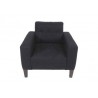 Sillón individual negro capitonado